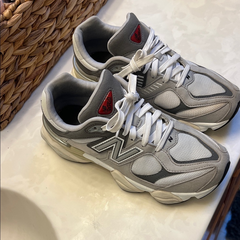 New Balance Gray and White Athletic Shoes